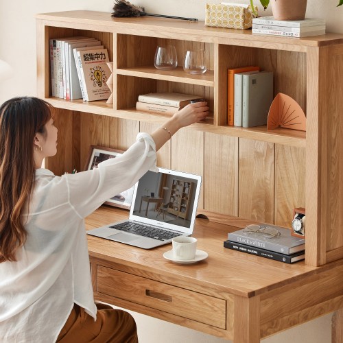Desk on sale and bookcase